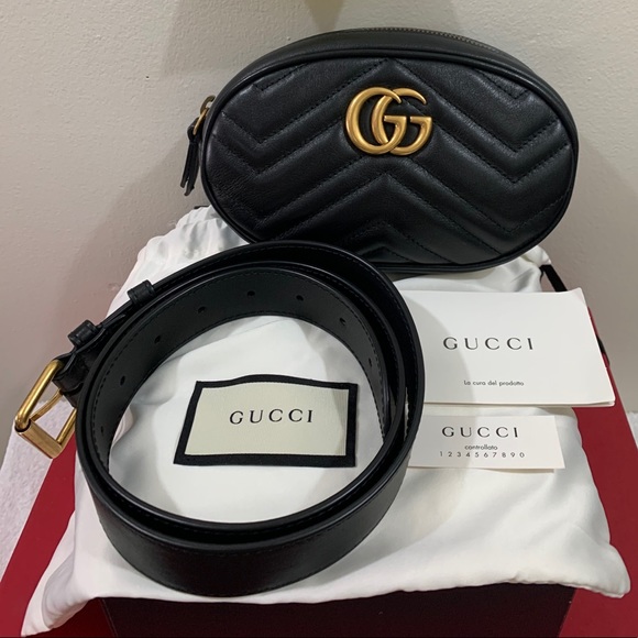 ❤️SOLD❤️GG Marmont matelassé leather beltbag - Picture 5 of 17